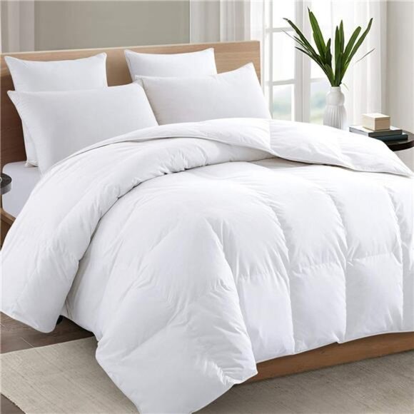 Premium 2100 Series Queen Comforter All Season Breathable White - Picture 1 of 7